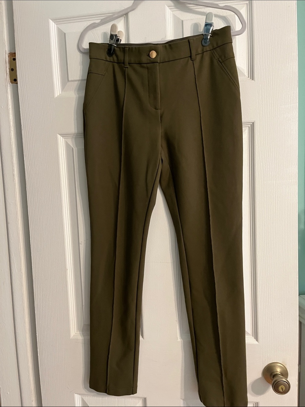 Women's Chicos   Olive Green Tailored Pants